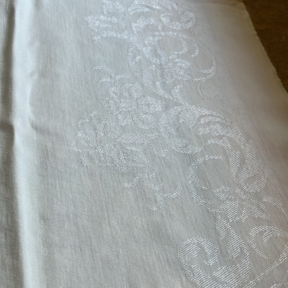 Vintage White Tablecloth